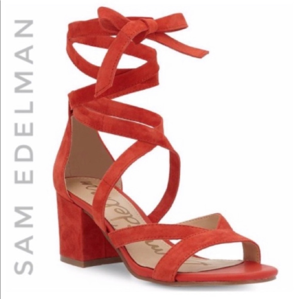 Sam Edelman Sheri Red Tie Block Heel